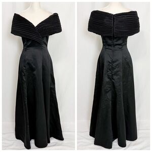 Elegant Black Off-Shoulder Evening Gown